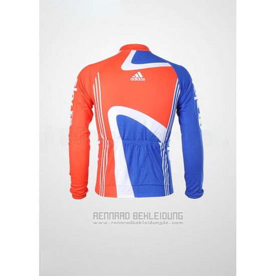 2012 Fahrradbekleidung Sky Champion Regno Unito Orange und Blau Trikot Langarm und Tragerhose